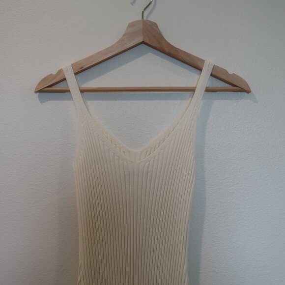 Abercrombie & Fitch White Knit MIdi Tank Dress - XS - Picture 5 of 11